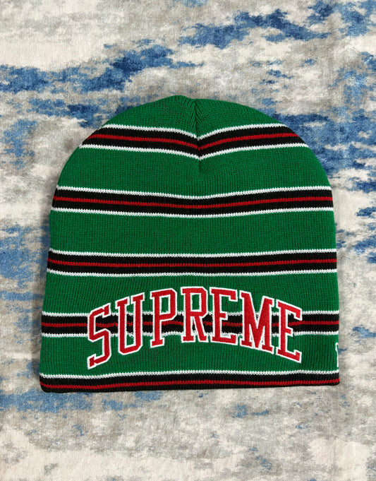 New Era Green Striped Beanie
